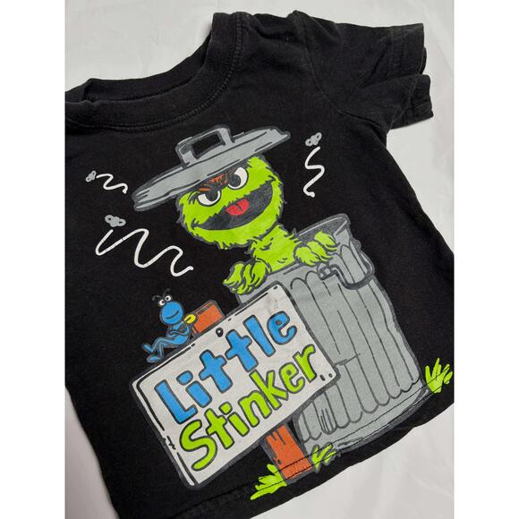 Rare Baby Oscar the Grouch 6-9 m Shirt Sesame Street "Little Stinker" Retro - Picture 3 of 4